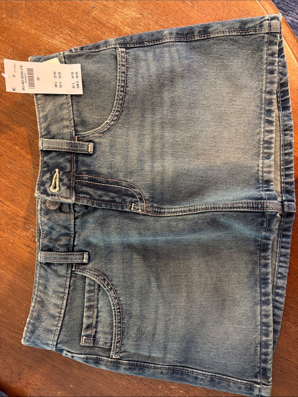 Hollister Light Blue Denim Skirt